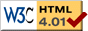 Valid W3C HTML 4.01!